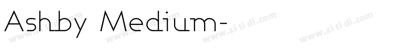 Ashby Medium字体转换